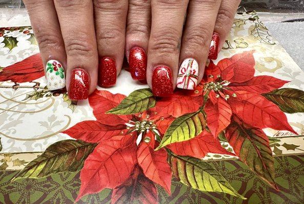 Christmas nails arts