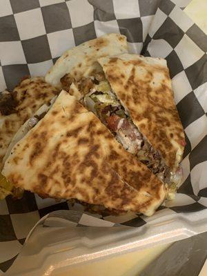 Burned tavern quesadillas