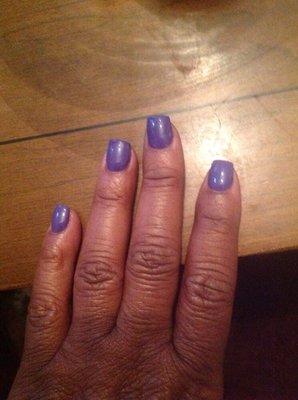 Purple finger nails