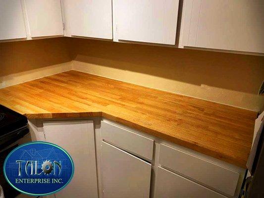 New countertops made of Butchers Block