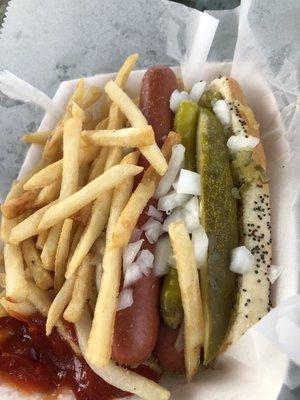 Double Dog and fries!