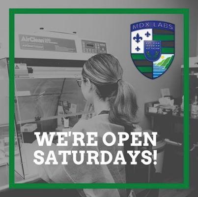 Our Jones site is now open Monday-Saturday 8-3:30pm! No appointment required, visit our website to register for a Covid-19 Test.