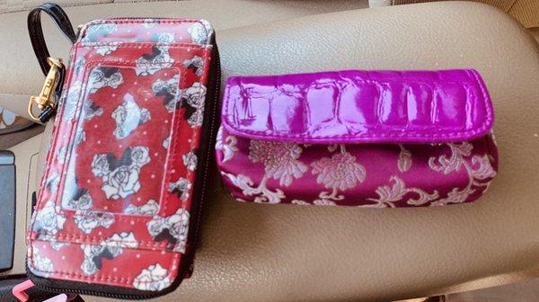 ~beautiful Disney roses wallet and Mac makeup mini bag both $8! Love them!!