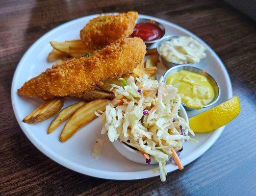 Curry fish and chips