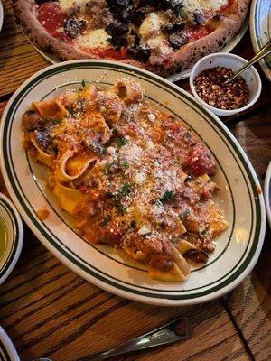 Pappardelle wild mushroom veal ragu