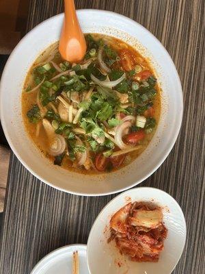 Tom Yum Ramen Soup  Kimchi