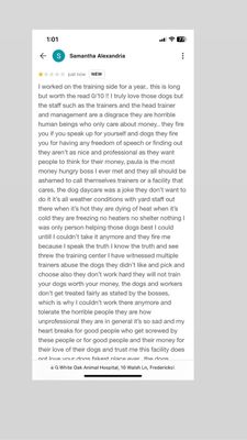 Read this review by me about white oak training center