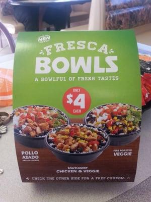 $4 fresca bowls, need to try these next time.