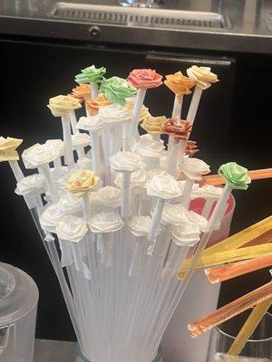 Cute flower straws