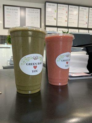 Strawberry Greens , Pink mojito