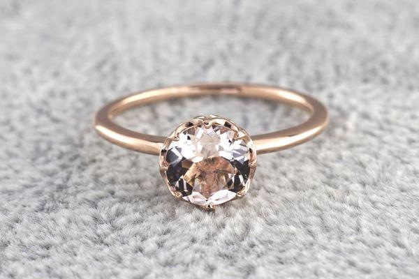 Morganite set on Rose Gold