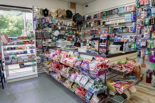 medicine, perfumes, hats, candy, chocolate we have it all