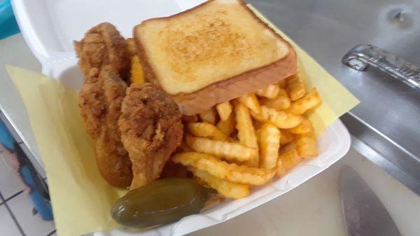 Whole wing and fries