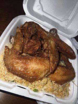 A16. Fried Chicken Wings and F5. Shrimp Fried Rice