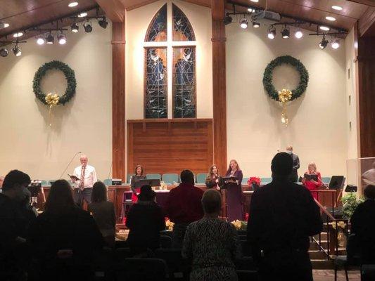 Christmas Eve candlelight service.