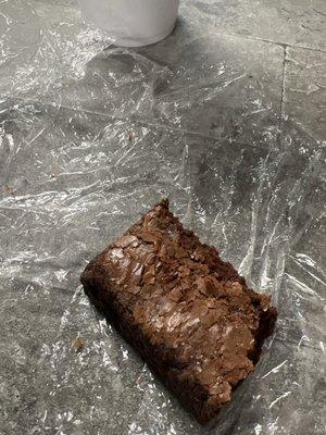 Quarter of the brownie