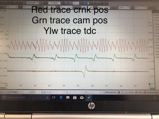 Oscilloscope trace