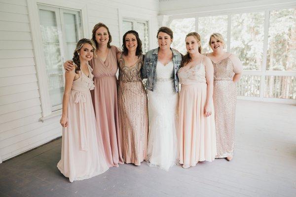 All bridesmaids gowns courtesy of Bella Bridesmaids / Photo by This Lovely Light