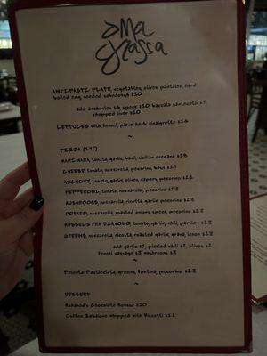 Menu 2/15/23