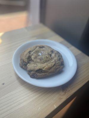 Cookie with salt on top.