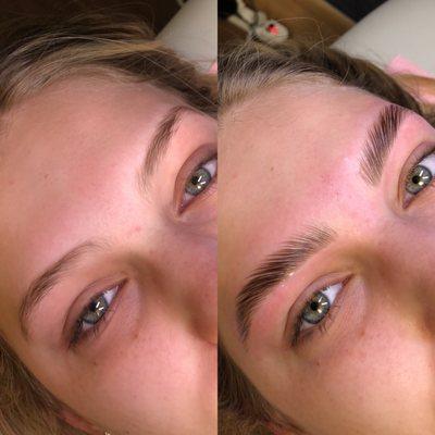 Brow lamination + tint + wax