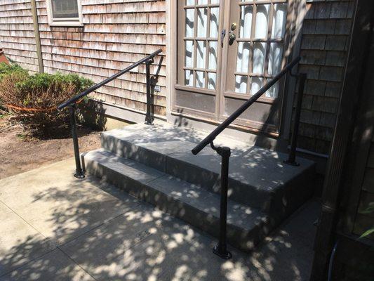 Concrete Steps and Railing Installation.