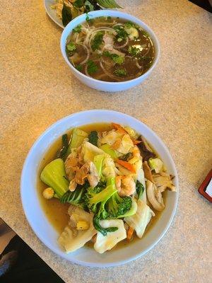 Rice noodles and pho