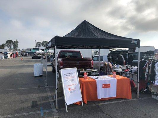 NeighborING's booth at he OC Garage Sale at the OC Fairgrounds