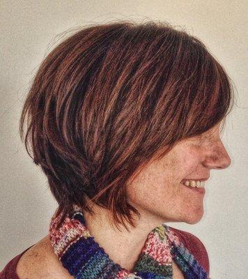 Short textured haircut