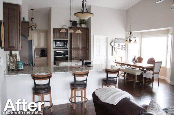 Here is a look at a job we recently completed in Saint Charles. This was a kitchen renovation that involved all new custom cabinetry and tri