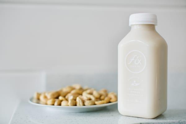 CASHEW MILK.  Raw Cashews | Local Honey | Medjool Dates | Himalayan Sea Salt | Filtered Water | Vanilla