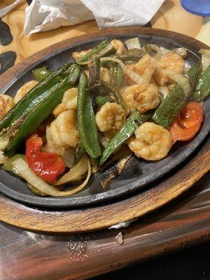 Shrimp fajitas