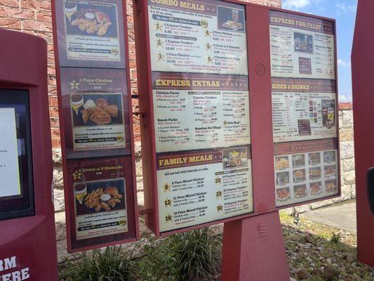 Drive through Menu 2