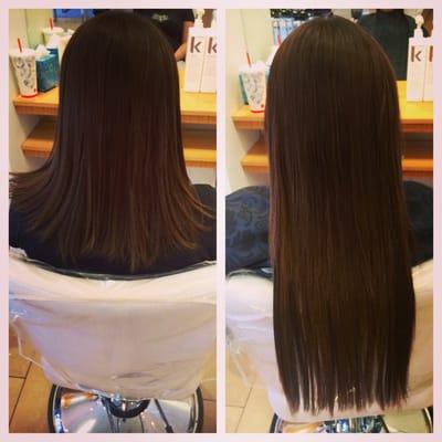 Hair extensions done by Loren