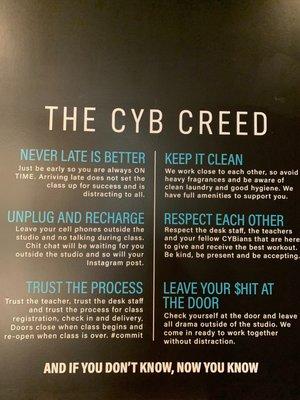 Our CYB Creed #thenotoriouscyb