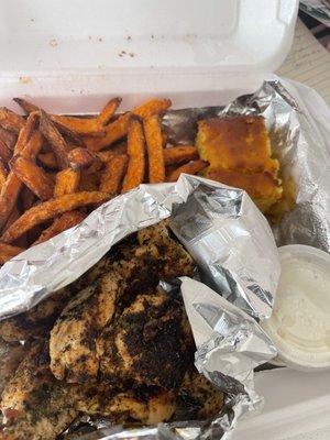 Blackened chicken & Sweet Potato Fries