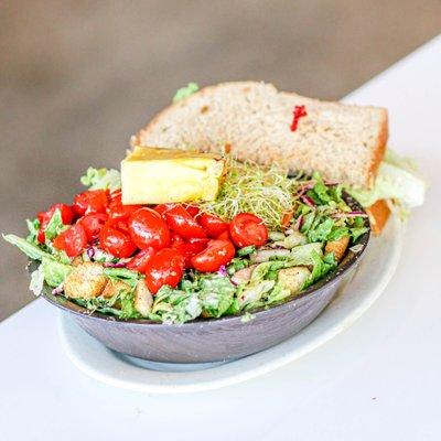 Tuna salad sandwich with salad combo IG: michellelieats