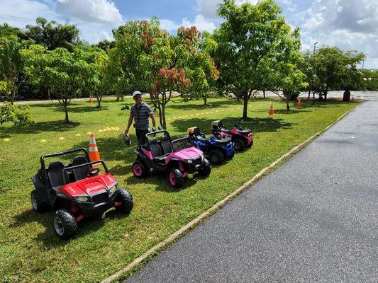 Toy motorized vehicles for the kids