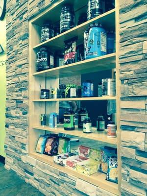 Supplements, apparel, protein shakes and bars!