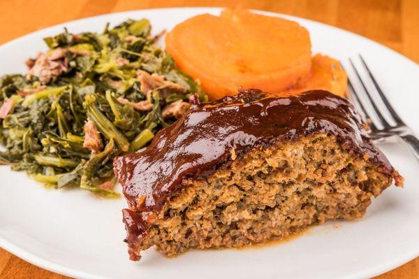 Meatloaf  Greens & Yams