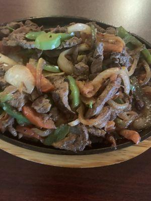 Lunch Beef Fajitas.