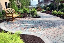 Create a nice sitting area on the side of your paver path