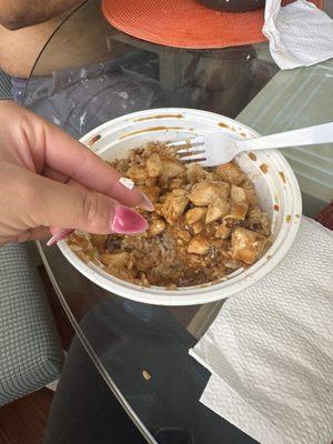 What is this plastic in my food, yummy food but still