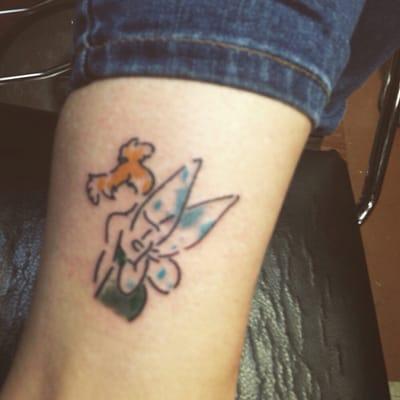 Tinker bell water color tattoo