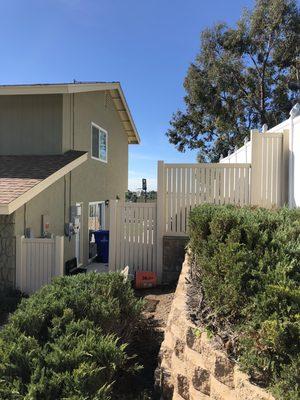 After our Installation of our Mulberry Sand Vinyl Fence