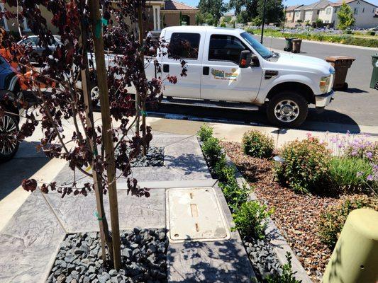 Color stamp concrete  landscaping