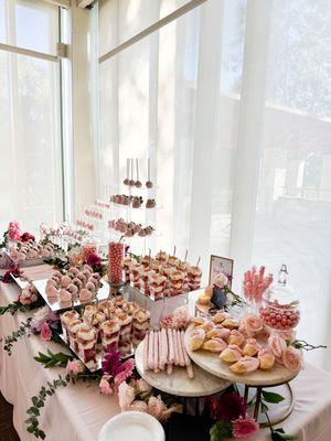 A quinceañera dessert bar catered for a princess!