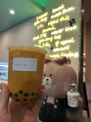 thai milk tea with boba - m