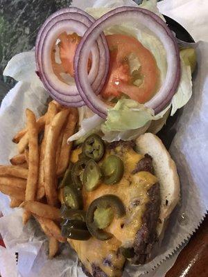 Jalapeño cheddar STUFFED burger