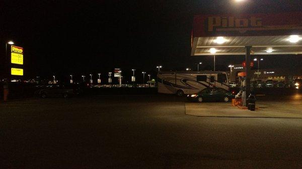 crowd pilot also a stop for Greyhound deals and the big Landers Jeep Dodge ram Chrysler just outside  Little Rock Arkansas